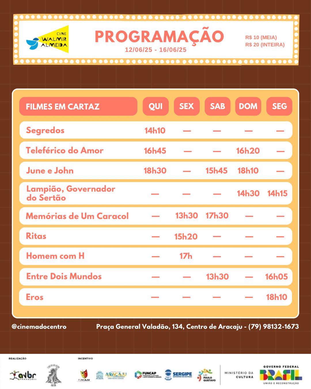 Programação 12 a 16/06/2025