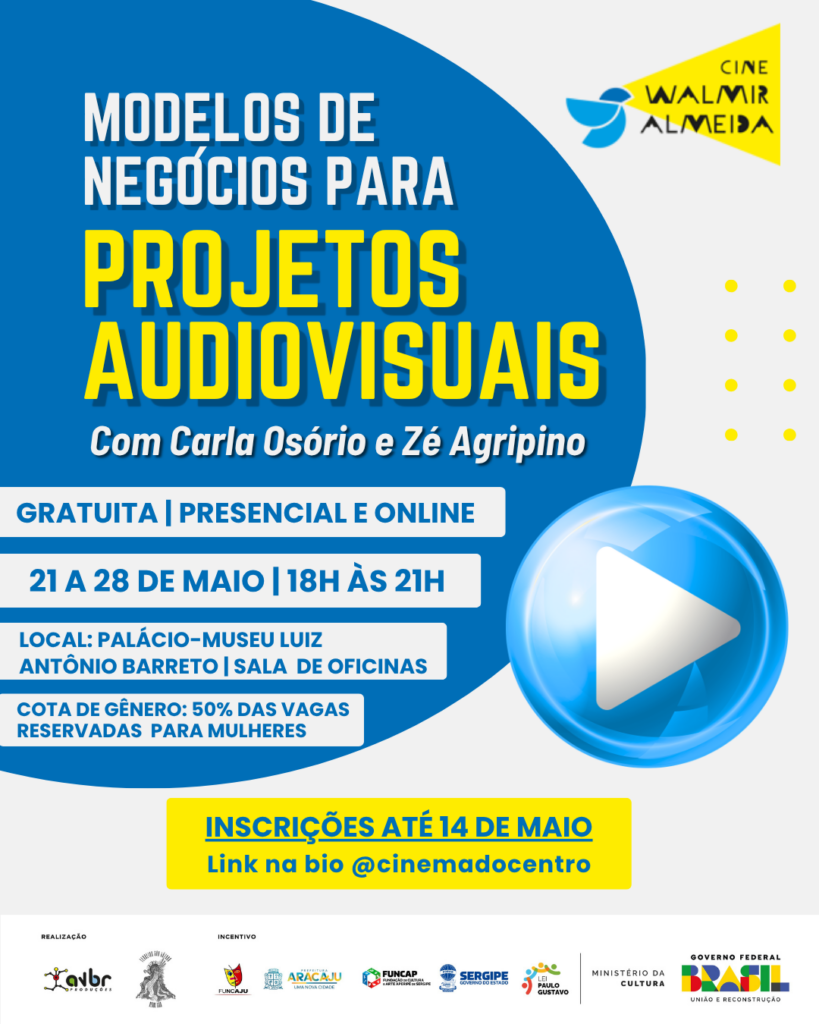 Cinema do Centro abre inscrições para oficina sobre modelos de negócios para projetos de audiovisual